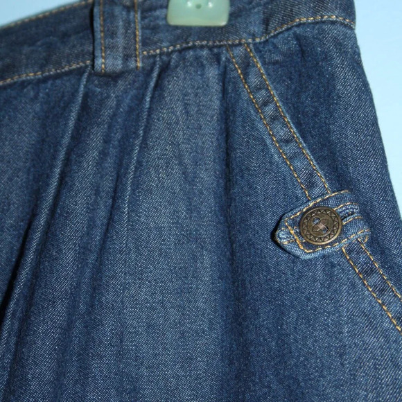 Anthony Richards Denim Button Up Front 100% Cotton Modest Women's Skirt 14P - Picture 11 of 15